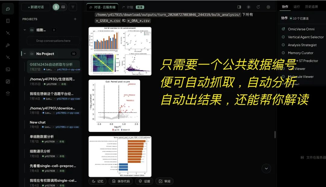 OmicOS 自动完成 GEO 数据抓取、分析、出图和解读
